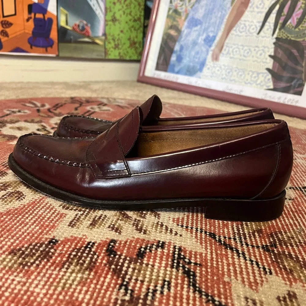 G.H. Bass Weejun’s Classic Penny Loafers in Wine - Picture 3 of 9